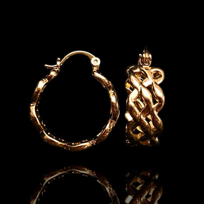 Verona - 18k Gold - Plated Braided Hoop Earrings18k Gold - PlatedBraided EarringsElegant Earrings