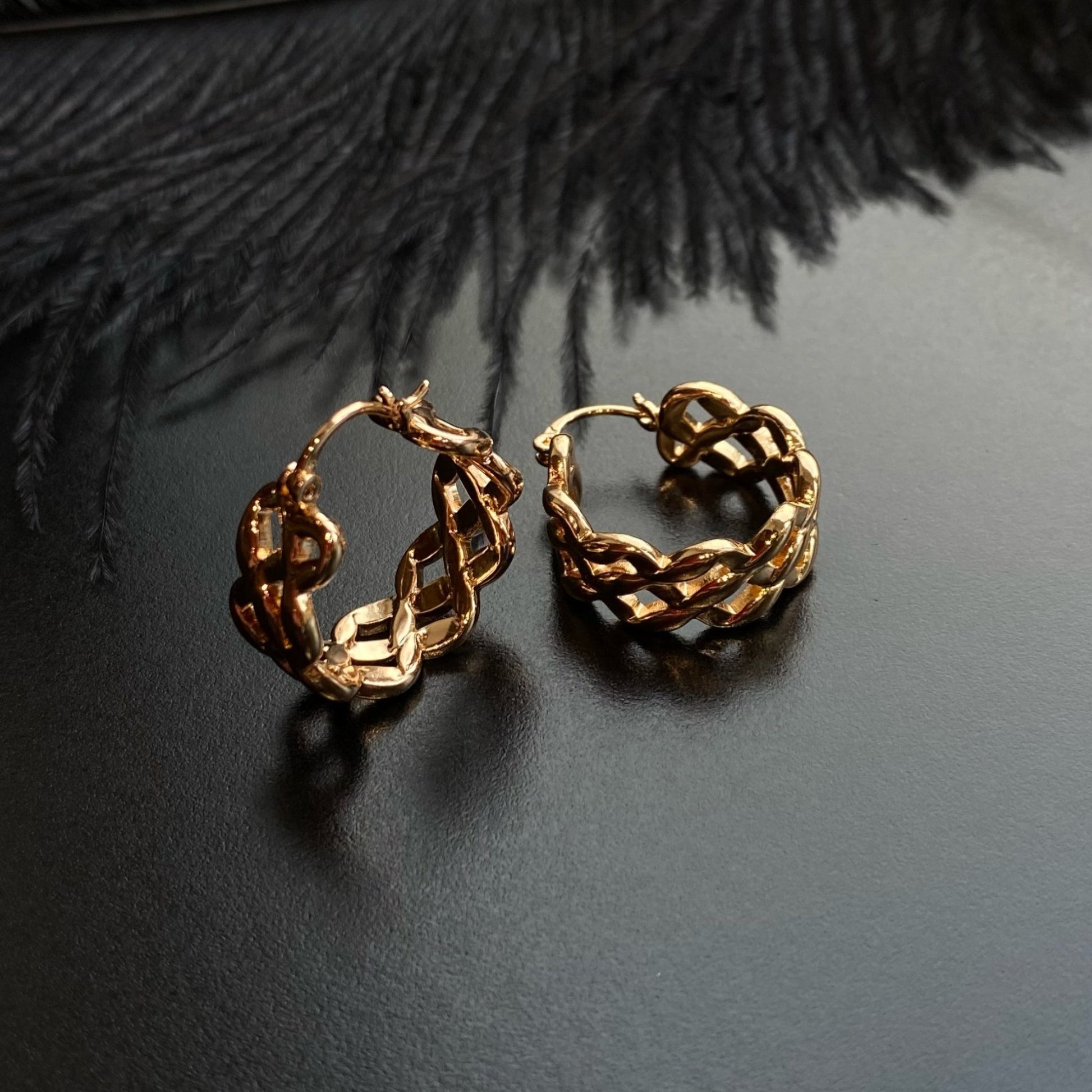 Verona - 18k Gold - Plated Braided Hoop Earrings18k Gold - PlatedBraided EarringsElegant Earrings