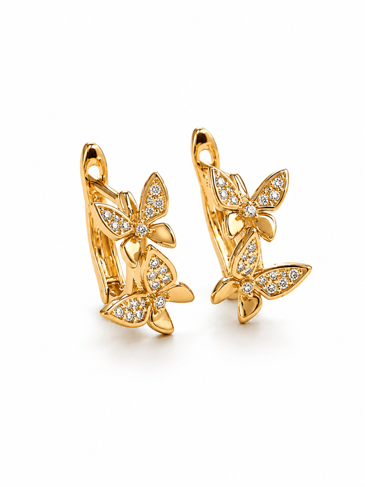 Vija – 18k gold-plated butterfly earrings gold-plated jewelry for women